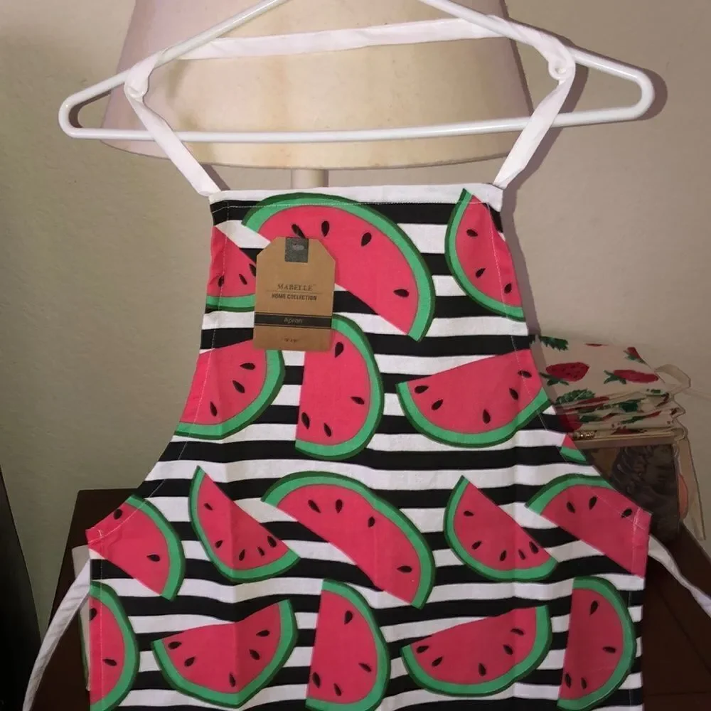 Mabelle Home Collection Watermelon Print Cotton Apron